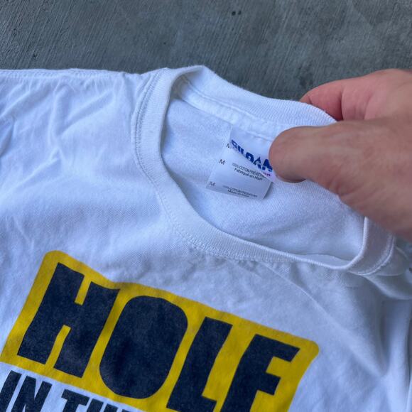 Vintage y2k hole in the wall TV game show white graphic t shirt - Picture 3 of 5